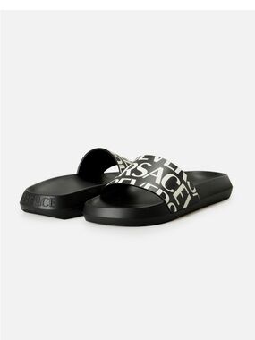 Versace Women’s Logo Print Rubber Slides